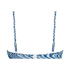 Top de bikini con aros Hvar, Azul