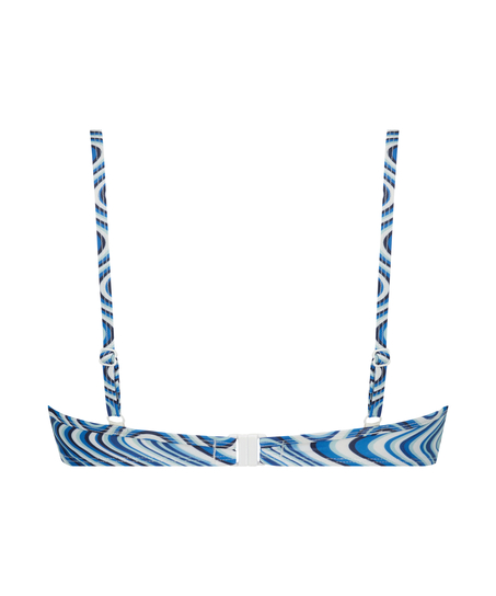 Top de bikini con aros Hvar, Azul