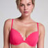 Top de bikini con aros preformado Scallop, Rosa