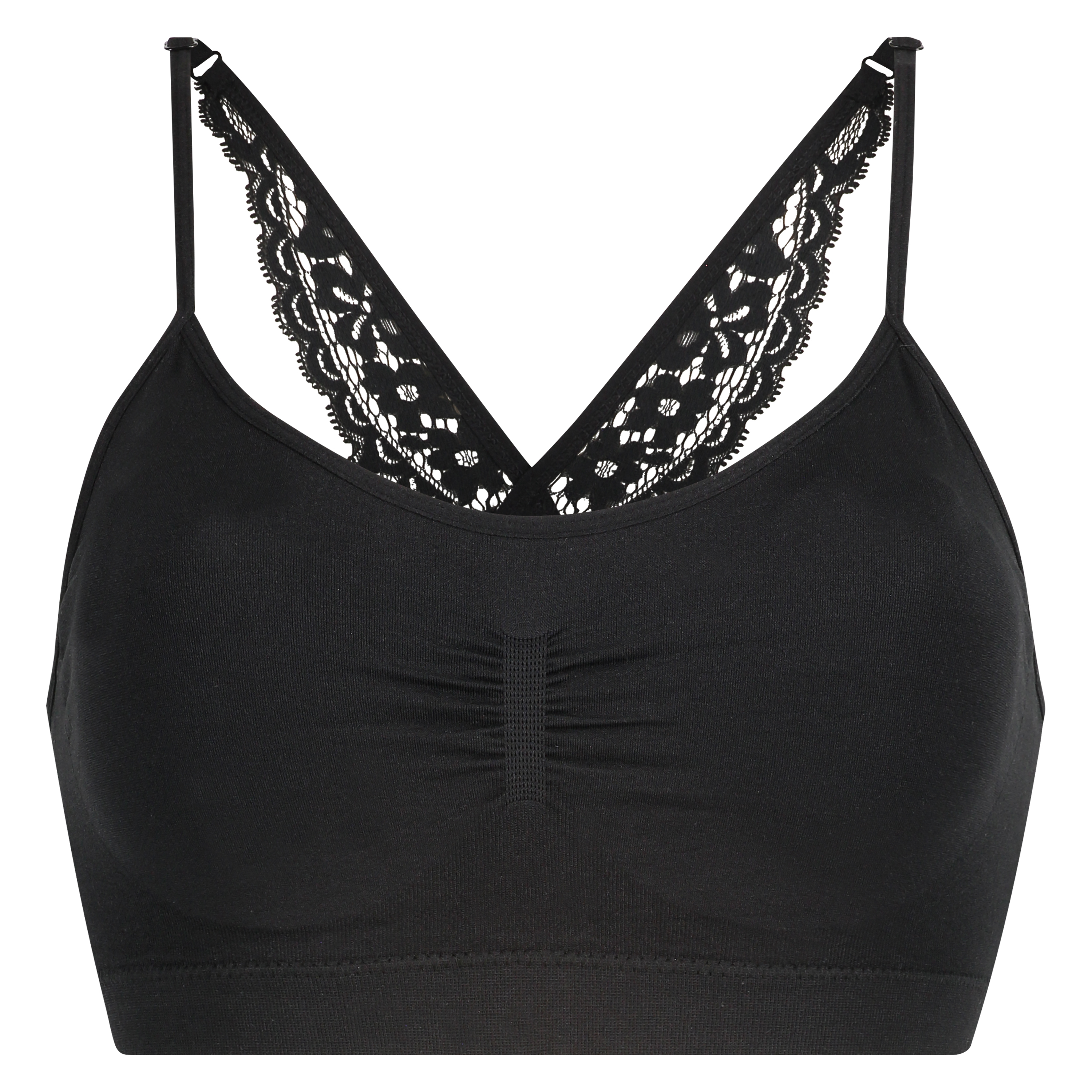 Bralette sin costuras Rose, Negro, main