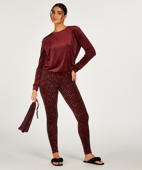 Conjunto de pijama con bolso, Morado