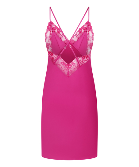 Slipdress de sat&eacute;n Peonie, Rosa