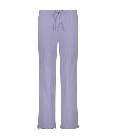 Pantal&oacute;n de pijama Pointelle, Morado