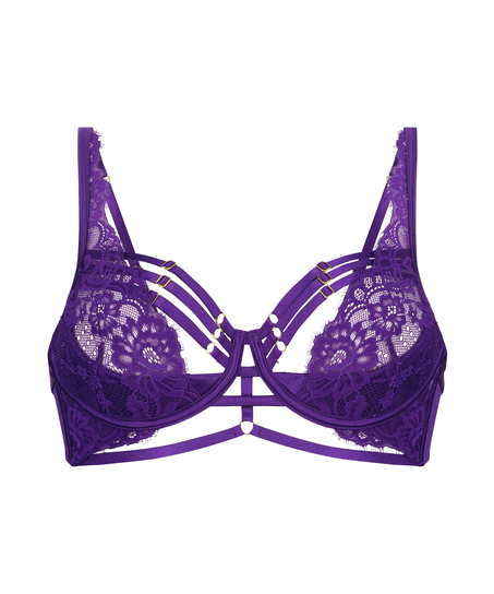 Sujetador longline con aros preformado de media copa Iggy, Morado