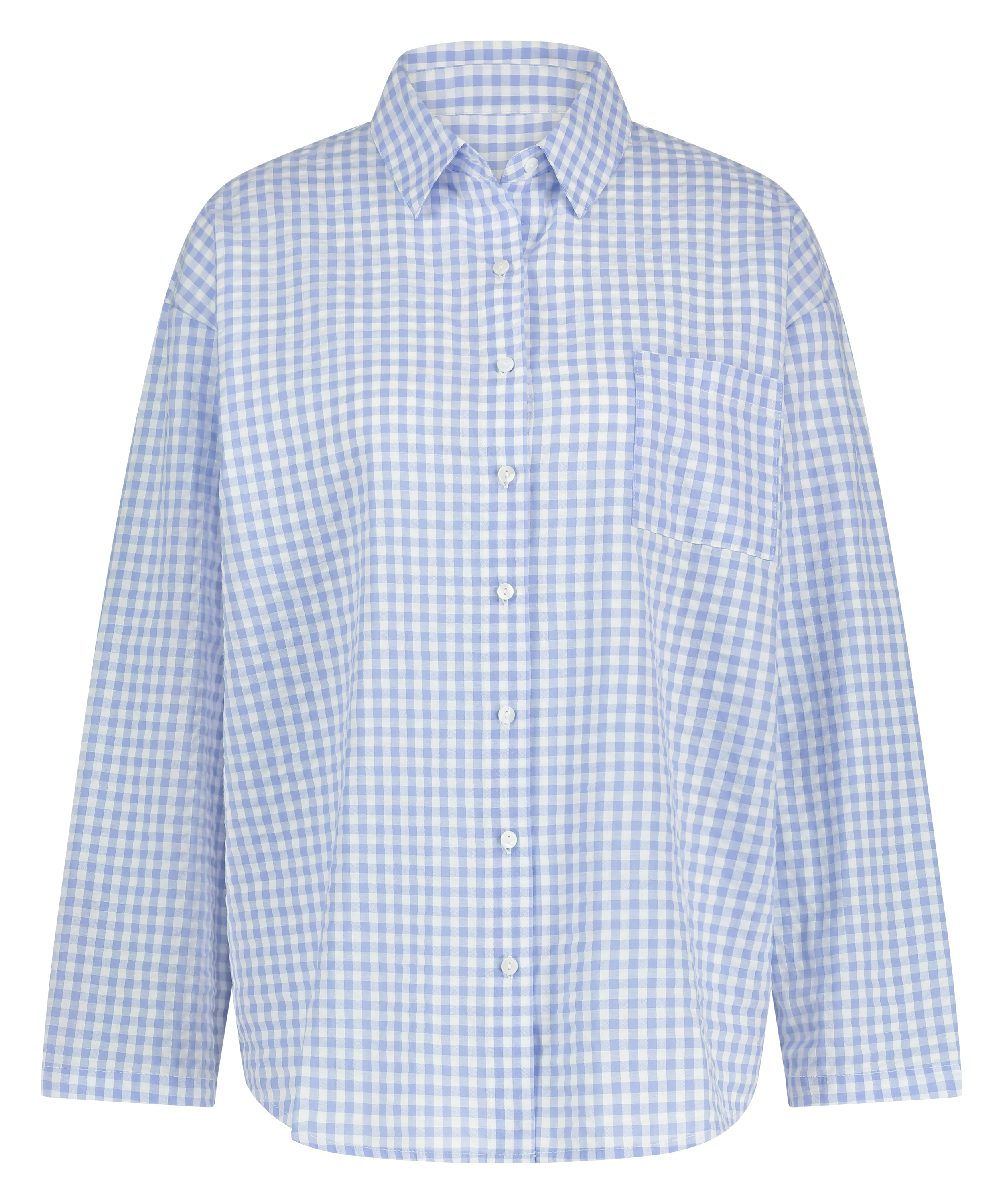 Top de pijama de algodón, Azul, main