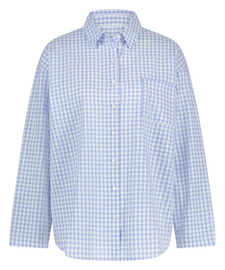 Top de pijama de algodón, Azul