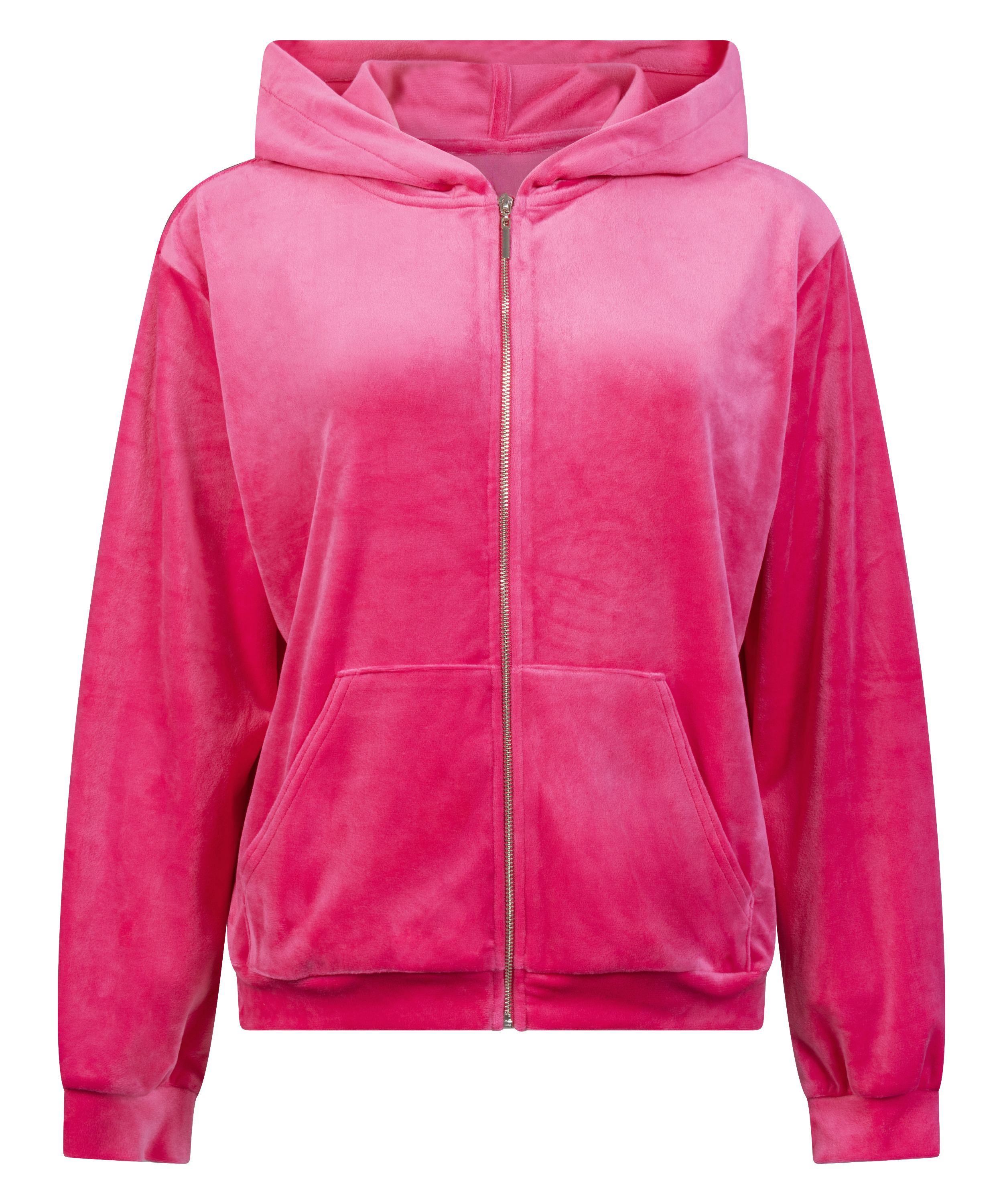 Chaqueta con capucha de terciopelo, Rosa, main