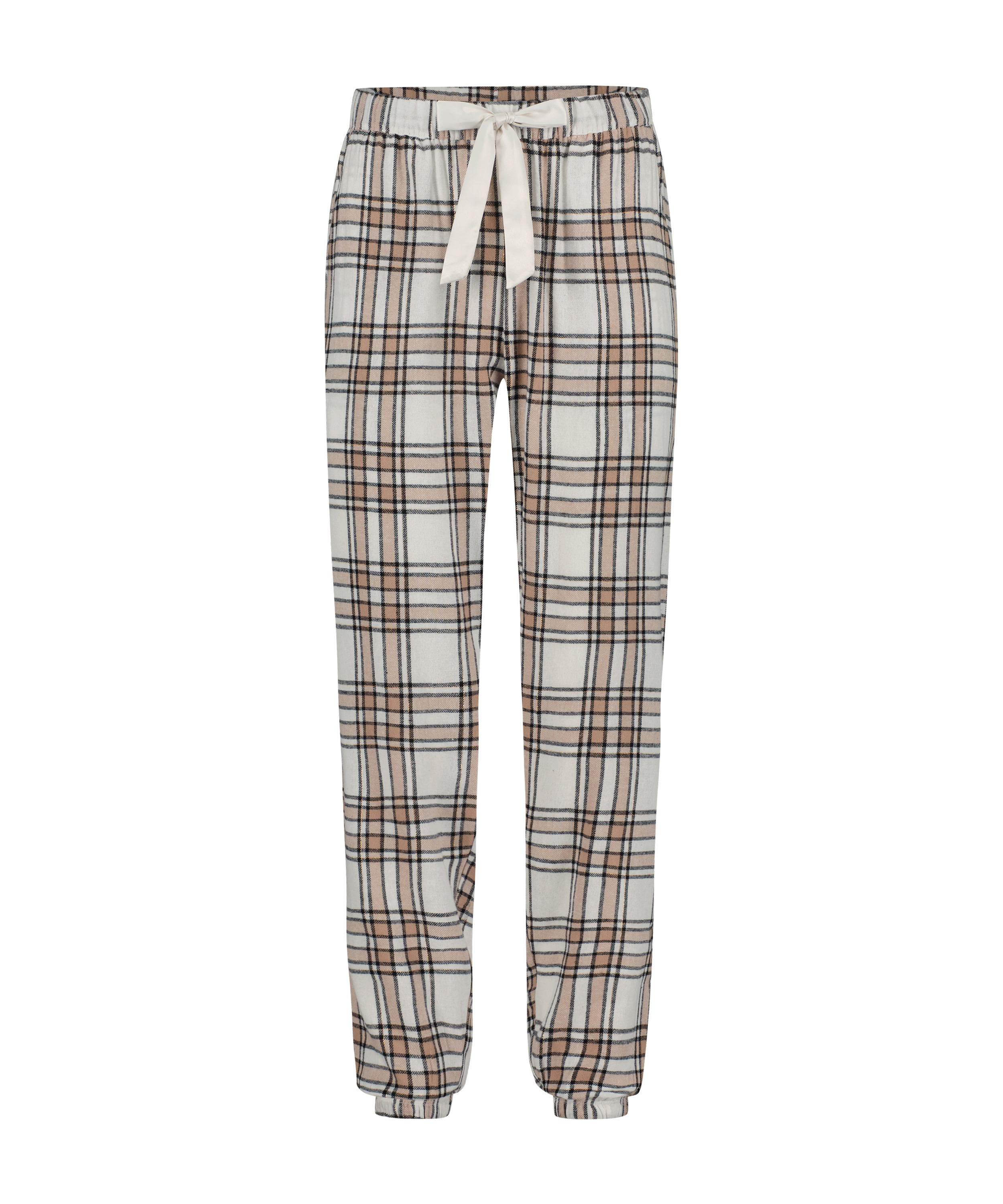 Pantalones de pijama de franela, Beige, main