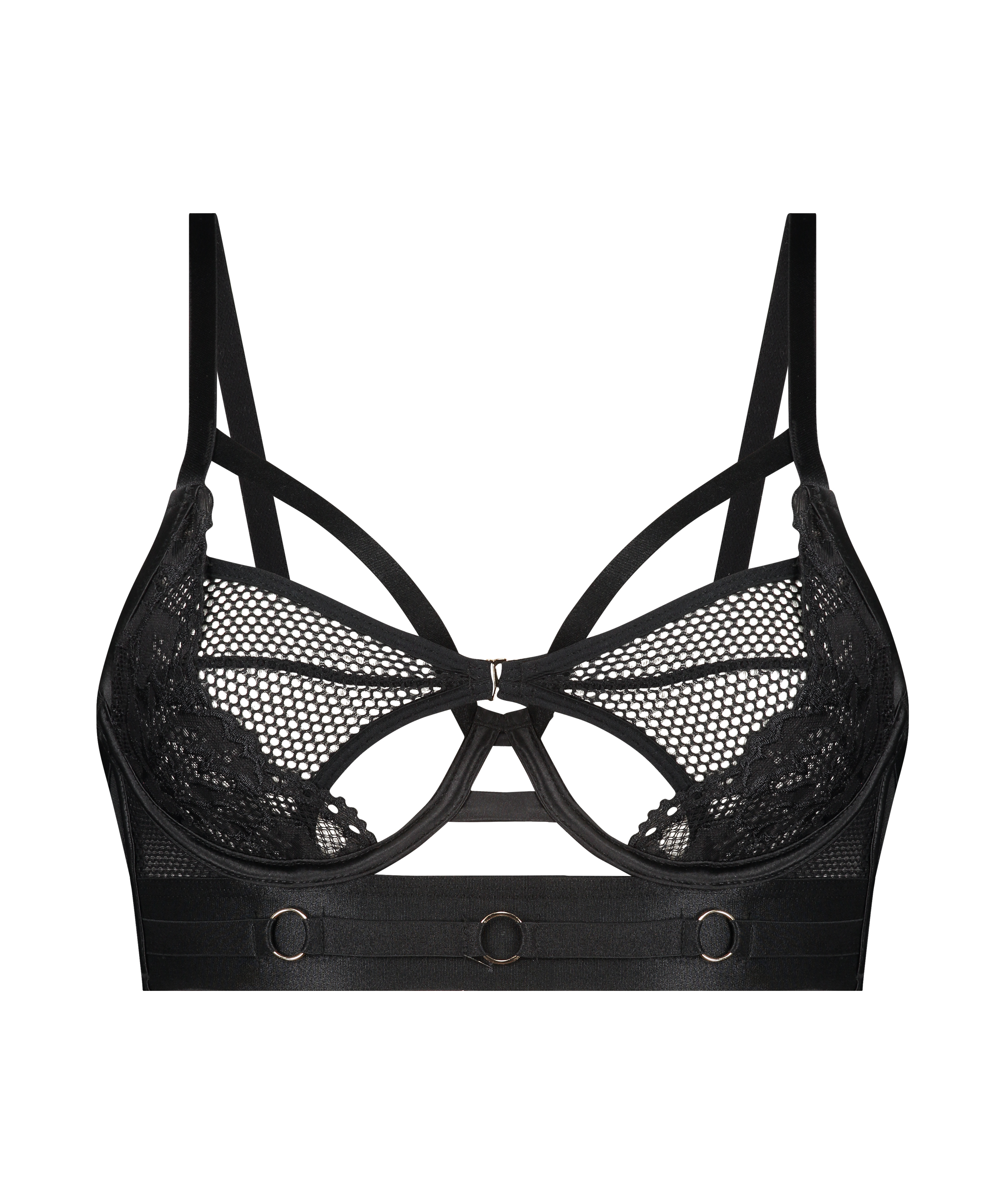 Sujetador longline de aros no preformado Pleasure, Negro, main