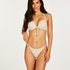 Bikini push-up Top Lurex Crochet, Blanco