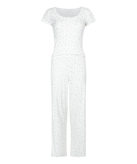 Conjunto de pijama Rib, Azul