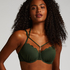 Top de bikini preformado de aros Scallop, Verde