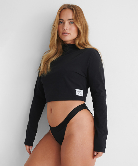 Top corto Lia HKM x NA-KD, Negro