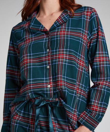Conjunto de pijama Flannel, Verde