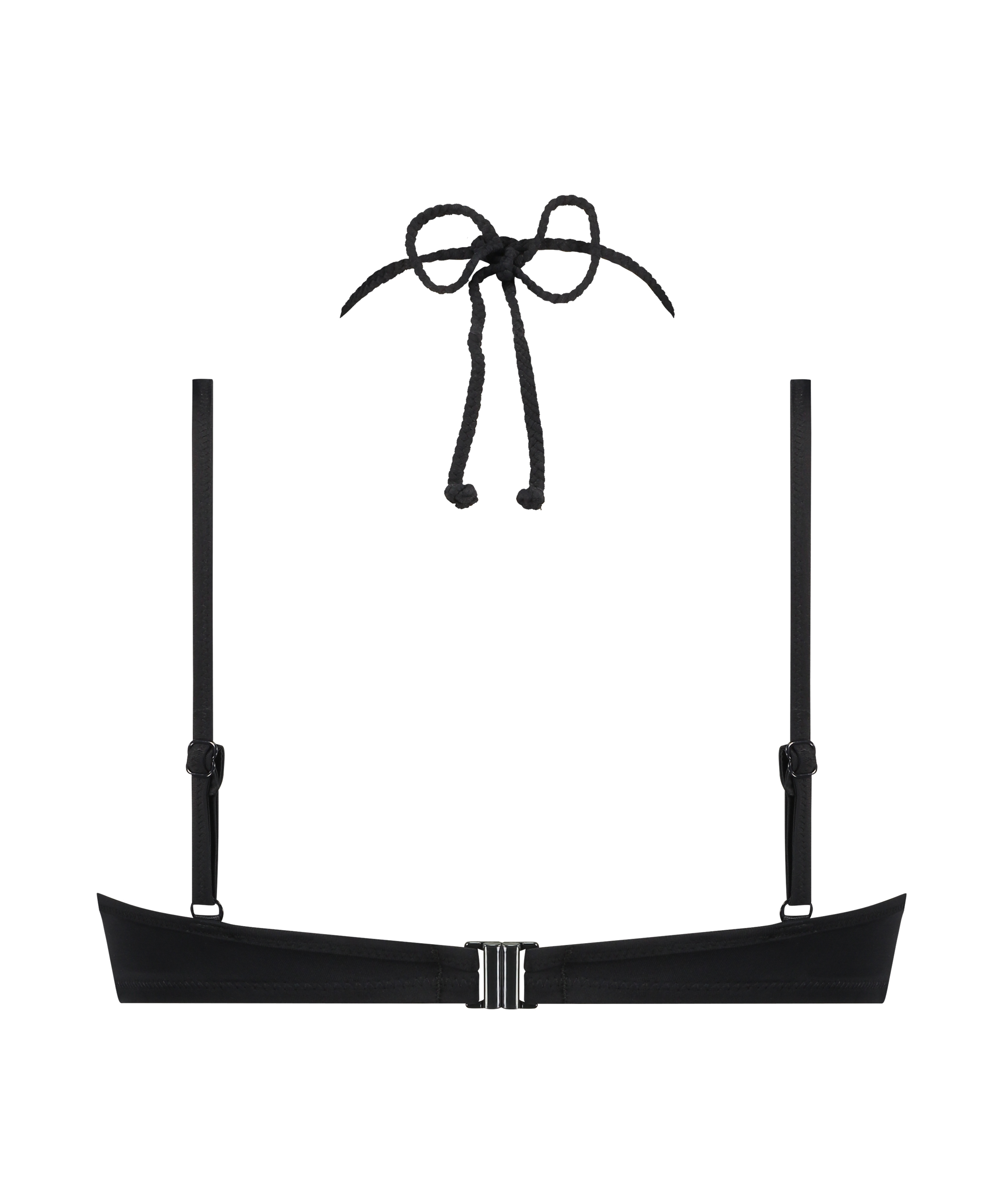 Top de bikini con aros y preformado Luxe, Negro, main