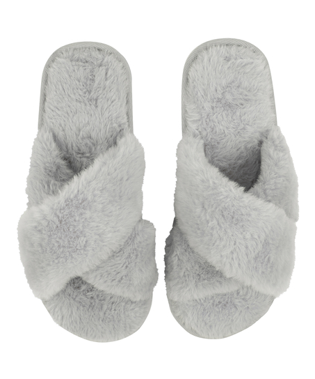 Pantuflas Lia, Gris