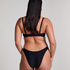 Braguita de Bikini de Corte Alto Luna, Negro