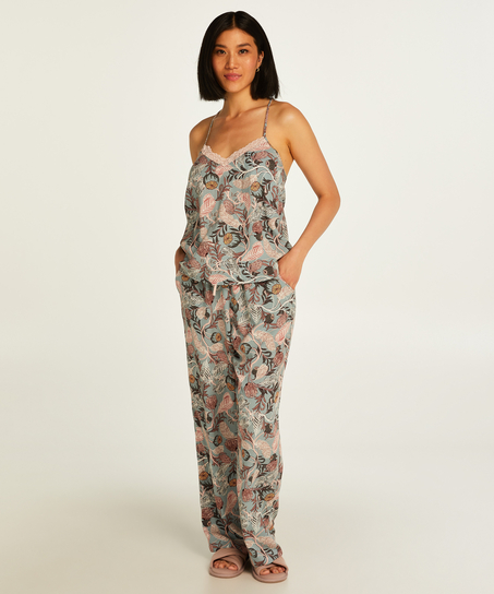 Pantalón de pijama woven tapered, Gris