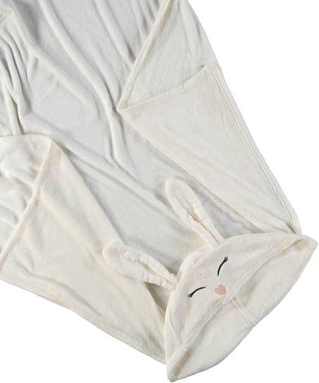 Winter Bunny Snuggle Blanket, Blanco