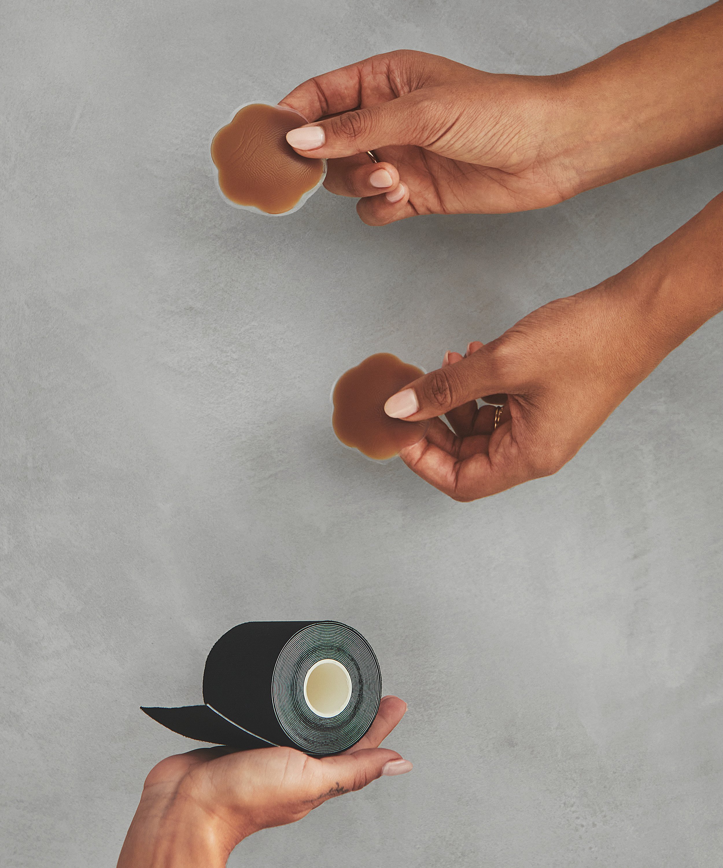 Cubre pezones de silicona, Marrón, main