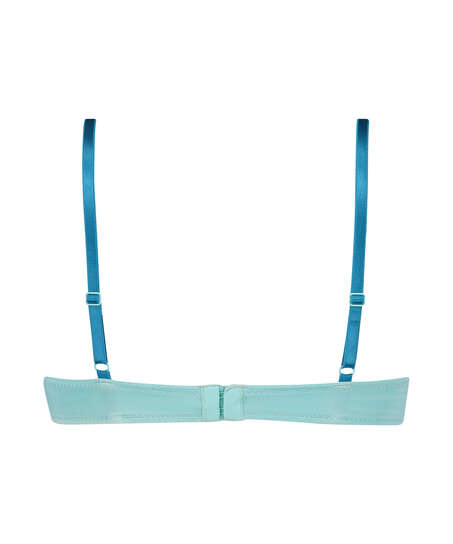 Sujetador de aros preformado Plunge, Azul