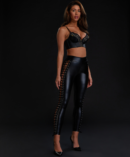 Mallas Lace Up, Negro