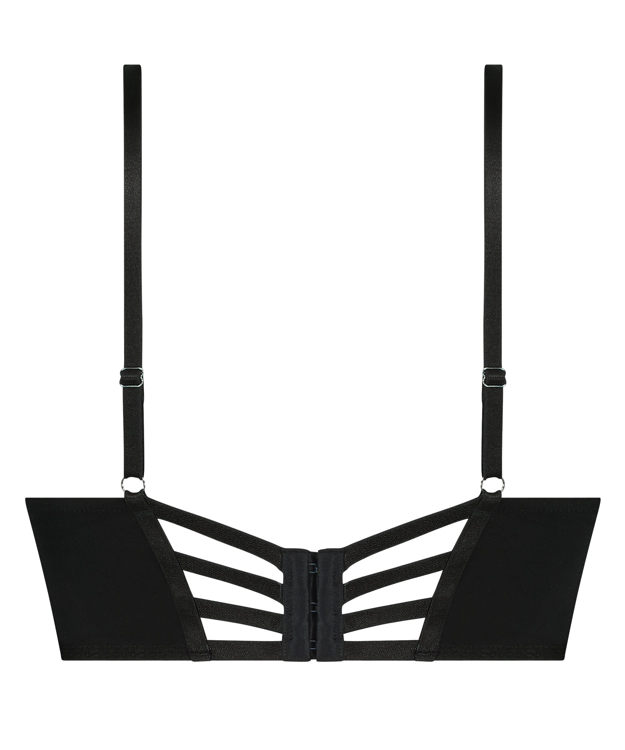 Sujetador de aros longline push-up acolchado Char, Negro, main