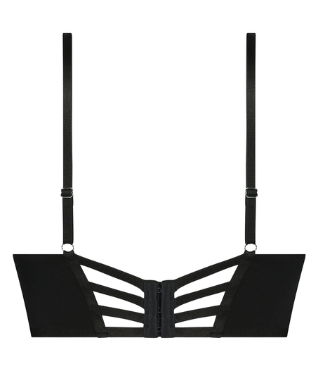 Sujetador de aros longline push-up acolchado Char, Negro