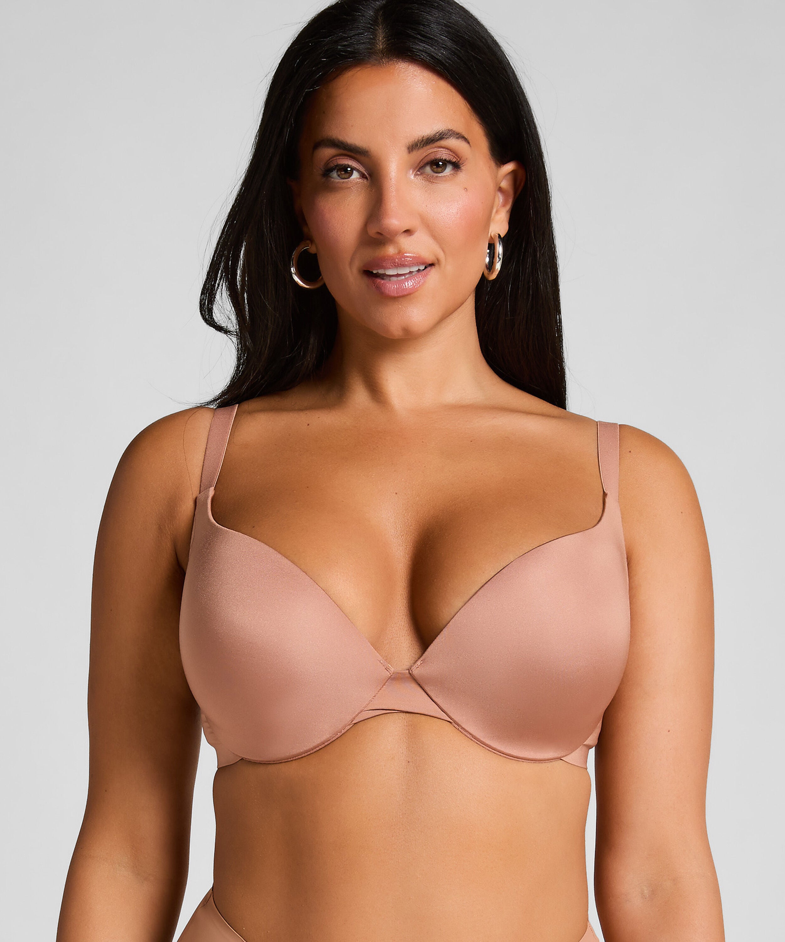 Sujetador push-up de aros preformado Smooth, Marrón Sujetador push-up de aros preformado Smooth, Marrón