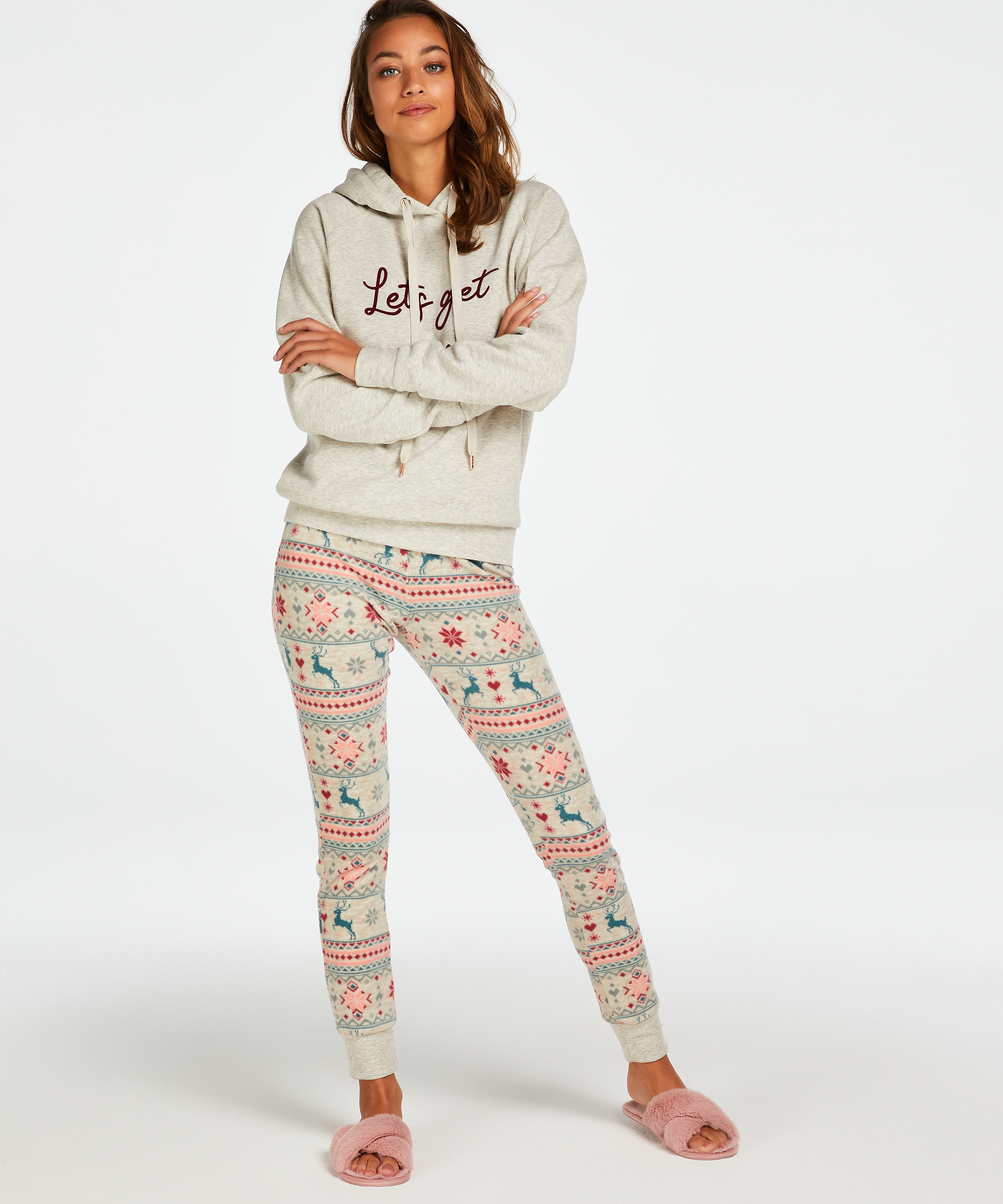 Sudadera de manga larga con capucha, Beige, main