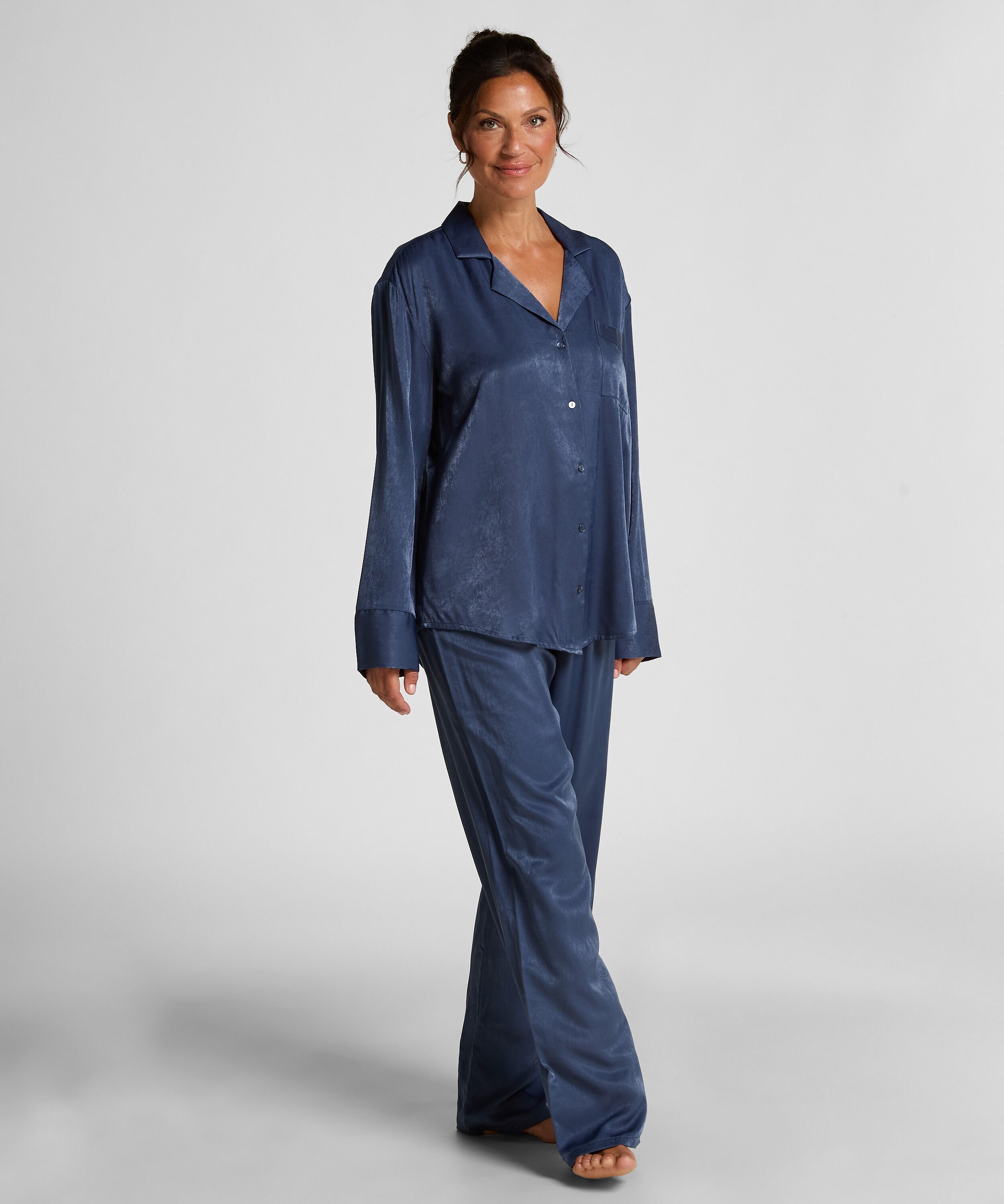 Pantalón de satén, Azul