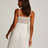 Vestido lencero Nora Lace, Blanco