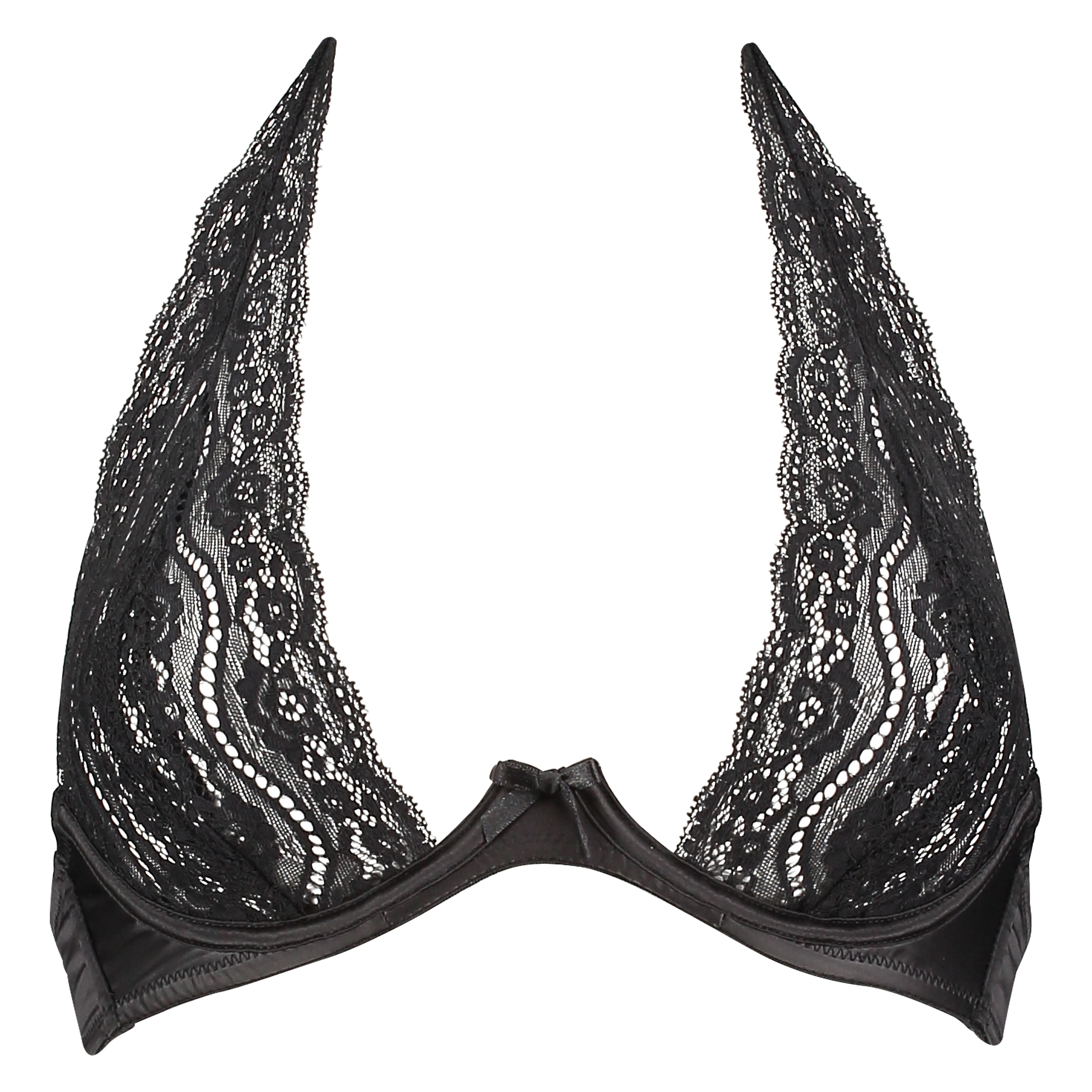 Non-padded underwired bra Jade lace, Negro, main