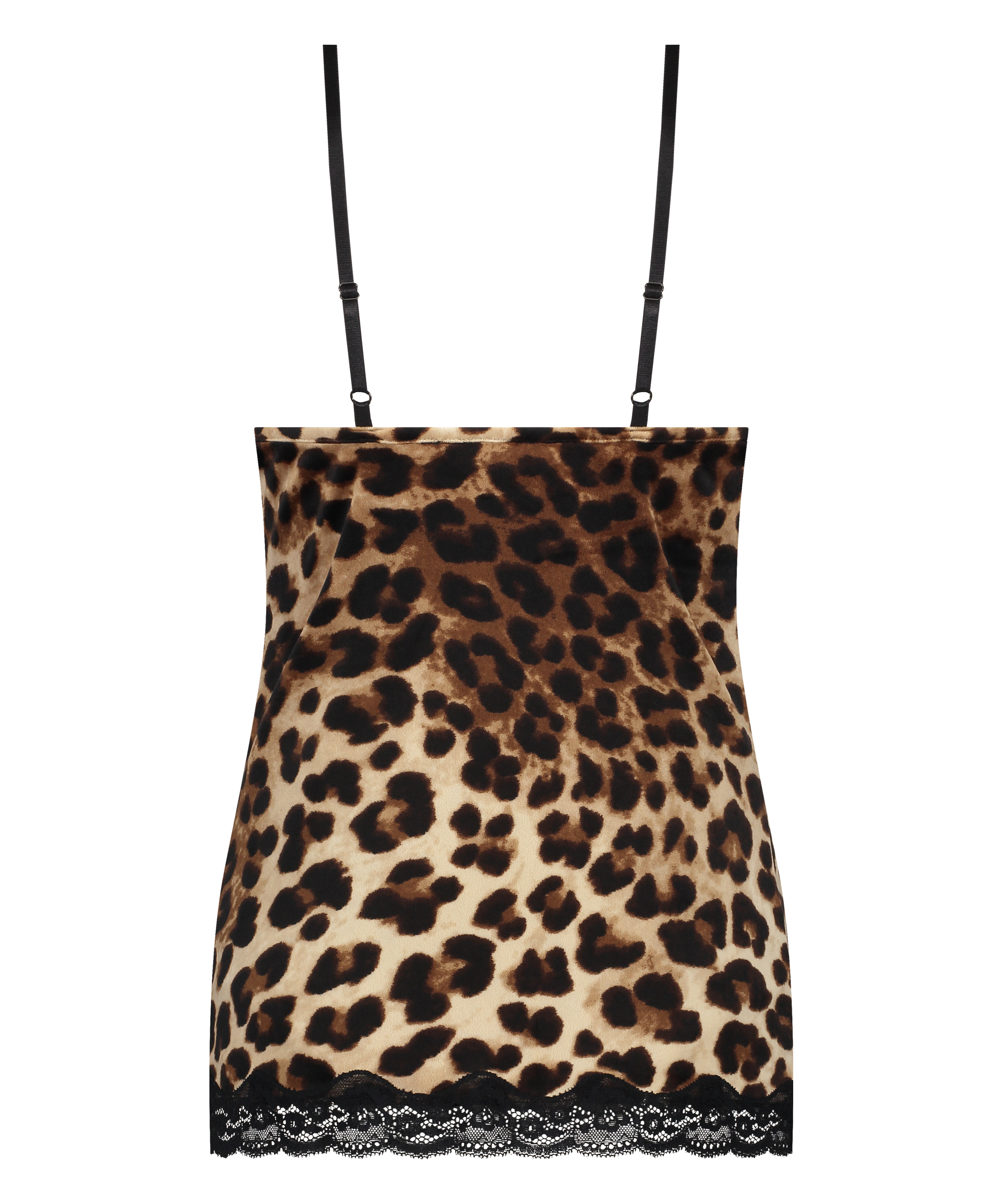 Top Velours Lace, Negro, main