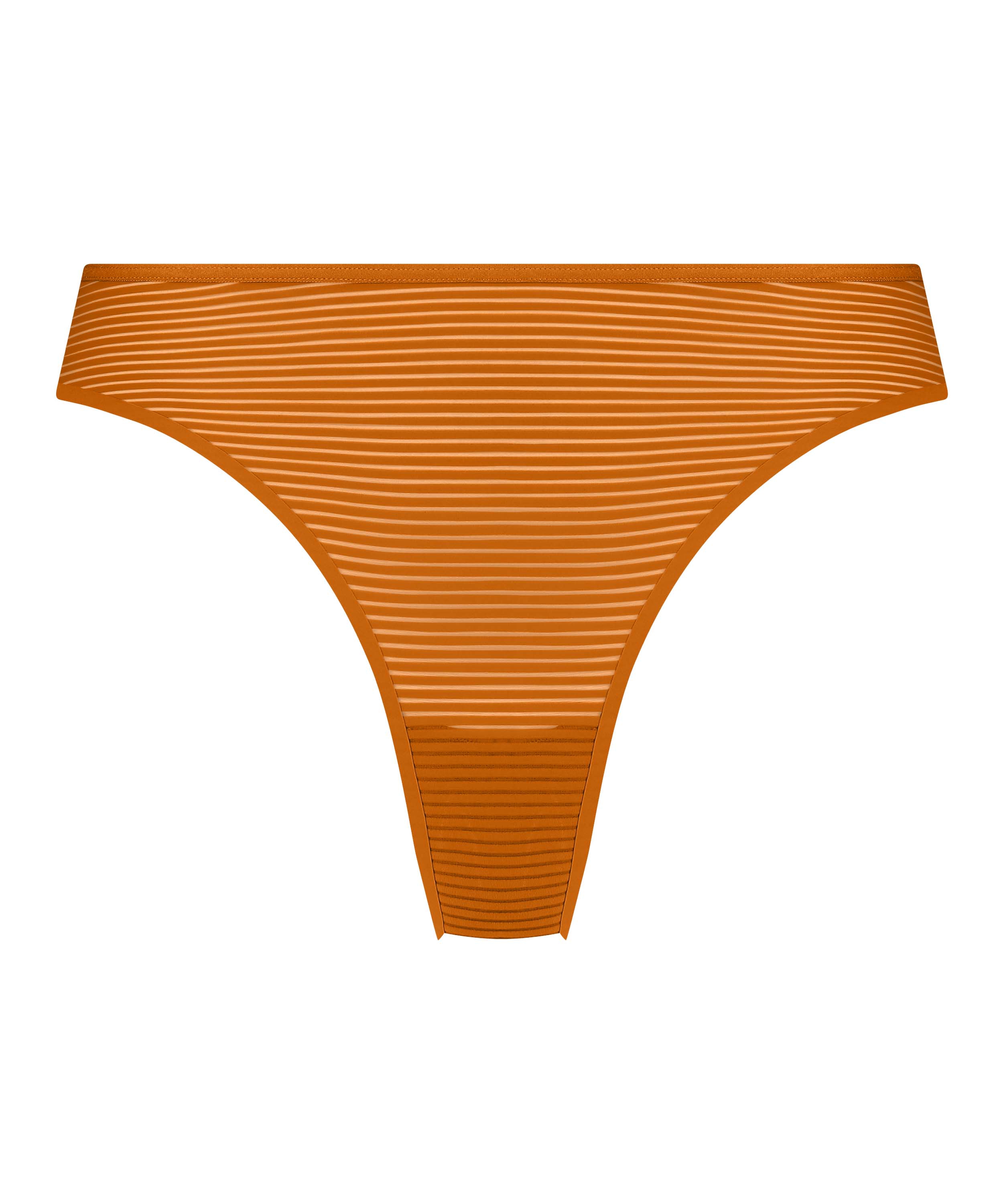 Tanga invisible de rejilla y de rayas, Naranja, main