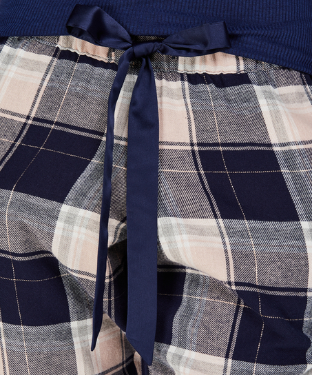 Pantalón de pijama Check, Azul