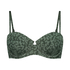 Top de bikini push-up con aros y preformado Copa A - E, Verde