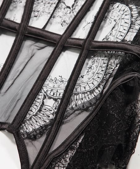 Bustier de aros no preformado Akira, Negro