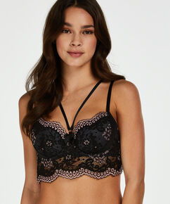 Sujetador longline de aros preformado Dide, Negro