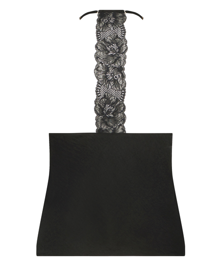 Top de tirantes Satin, Negro