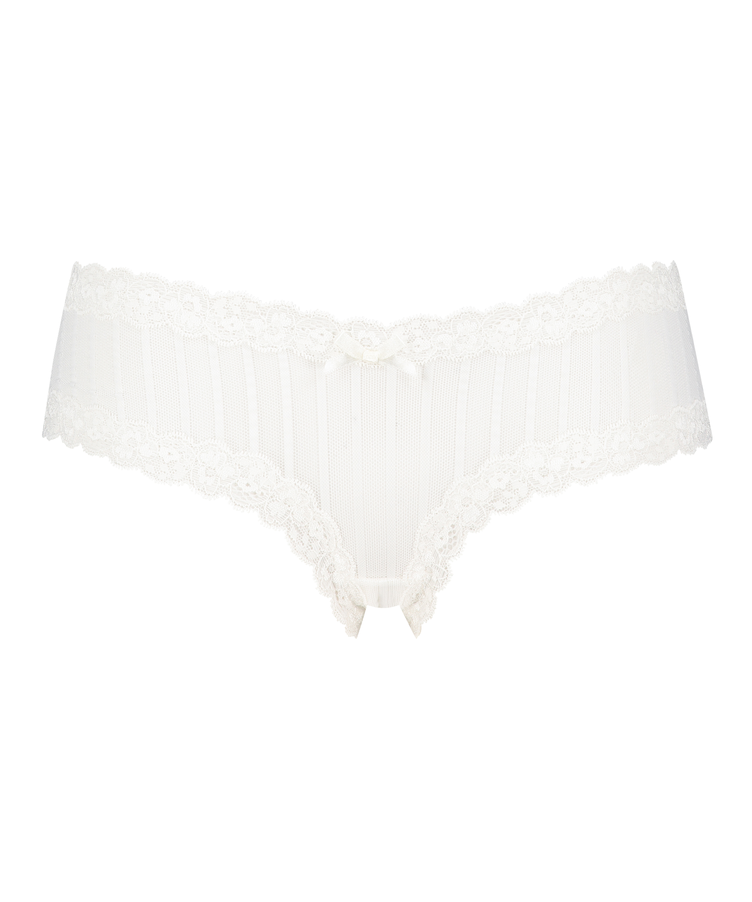 Brasileña en forma de V burn-out mesh, Blanco, main