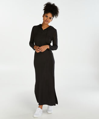 Vestido de rejilla de HKMX, Negro