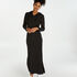 Vestido de rejilla de HKMX, Negro