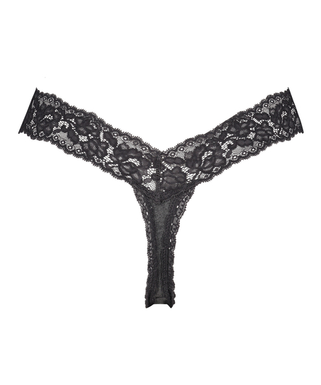 Tanga extrabajo de algodón, Gris