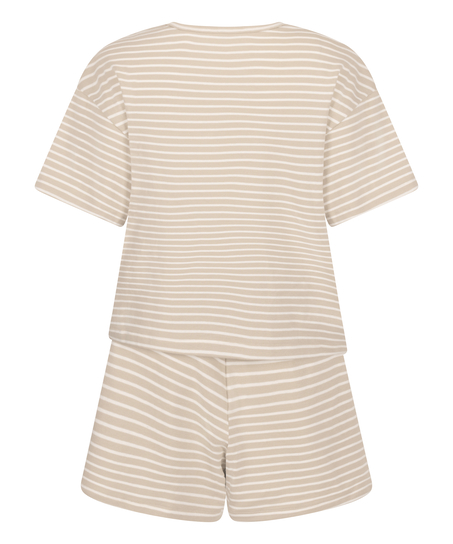 Conjunto de pijama de punto jersey, Beige