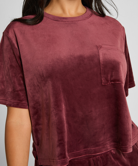Top de terciopelo Pocket, Rojo