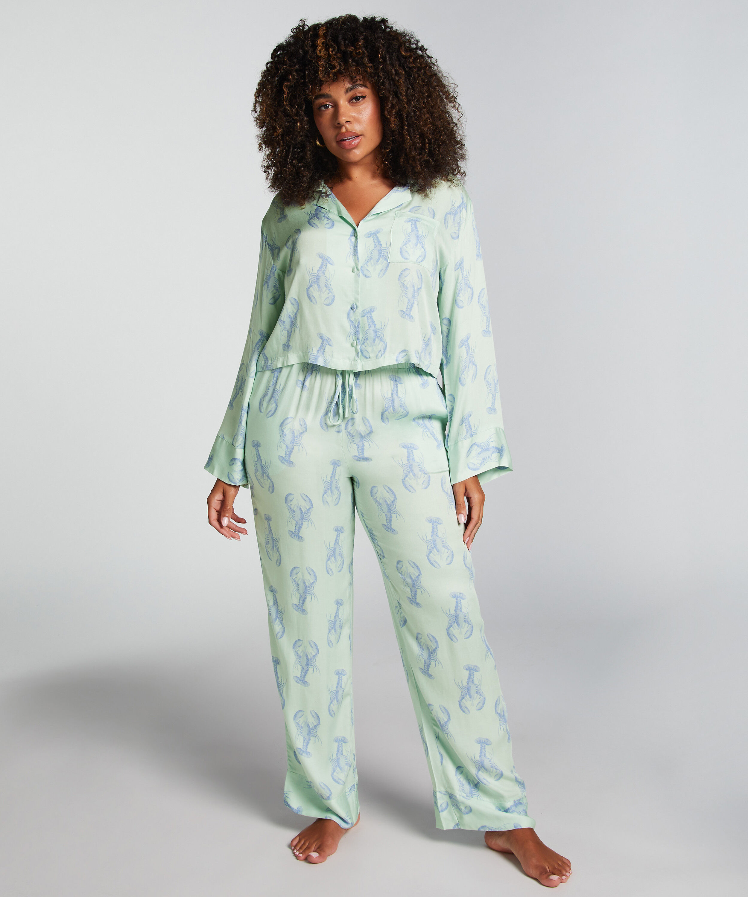 Pantalón de satén, Verde