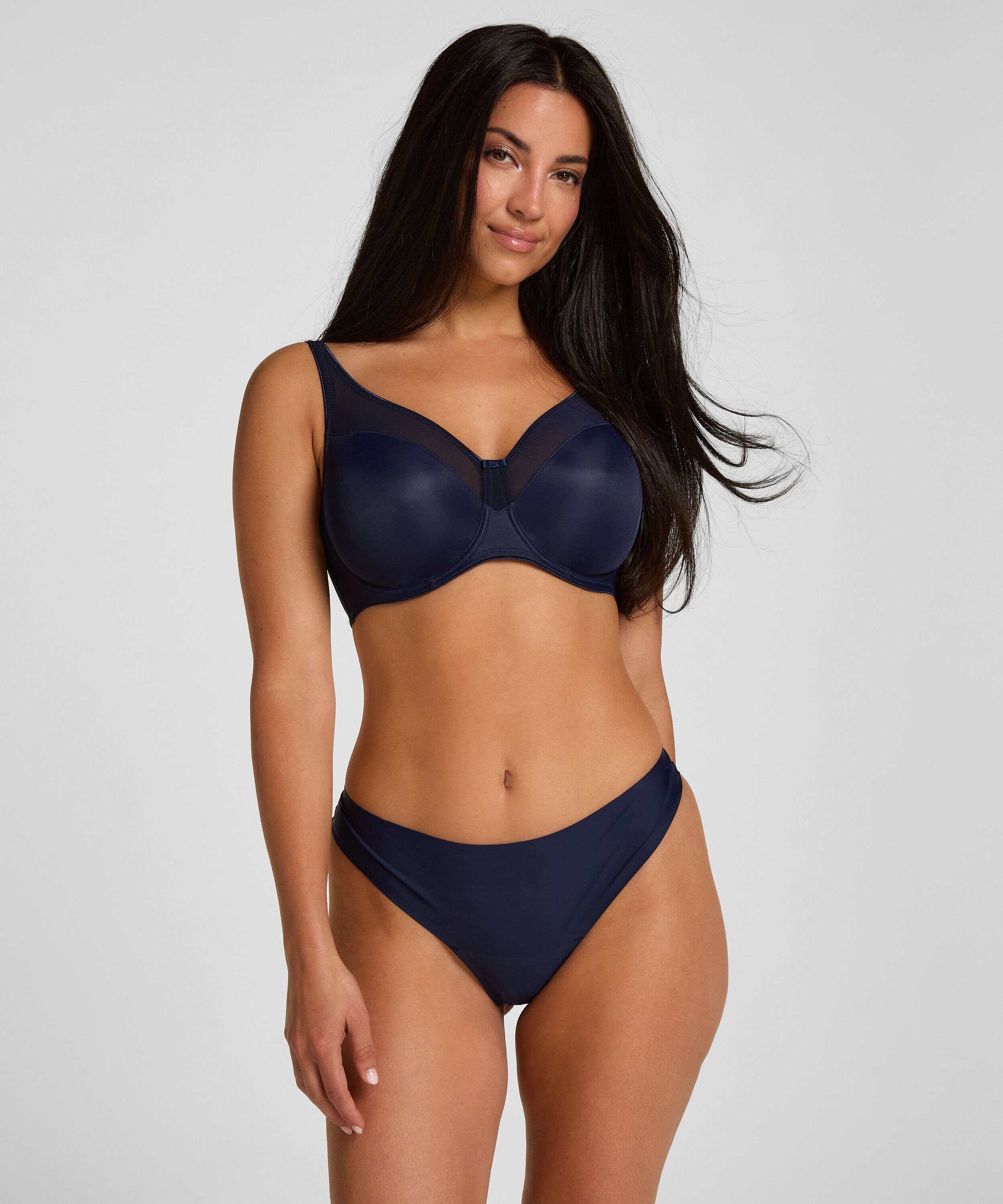 Invisible Tanga Lace Back, Azul Invisible Tanga Lace Back, Azul