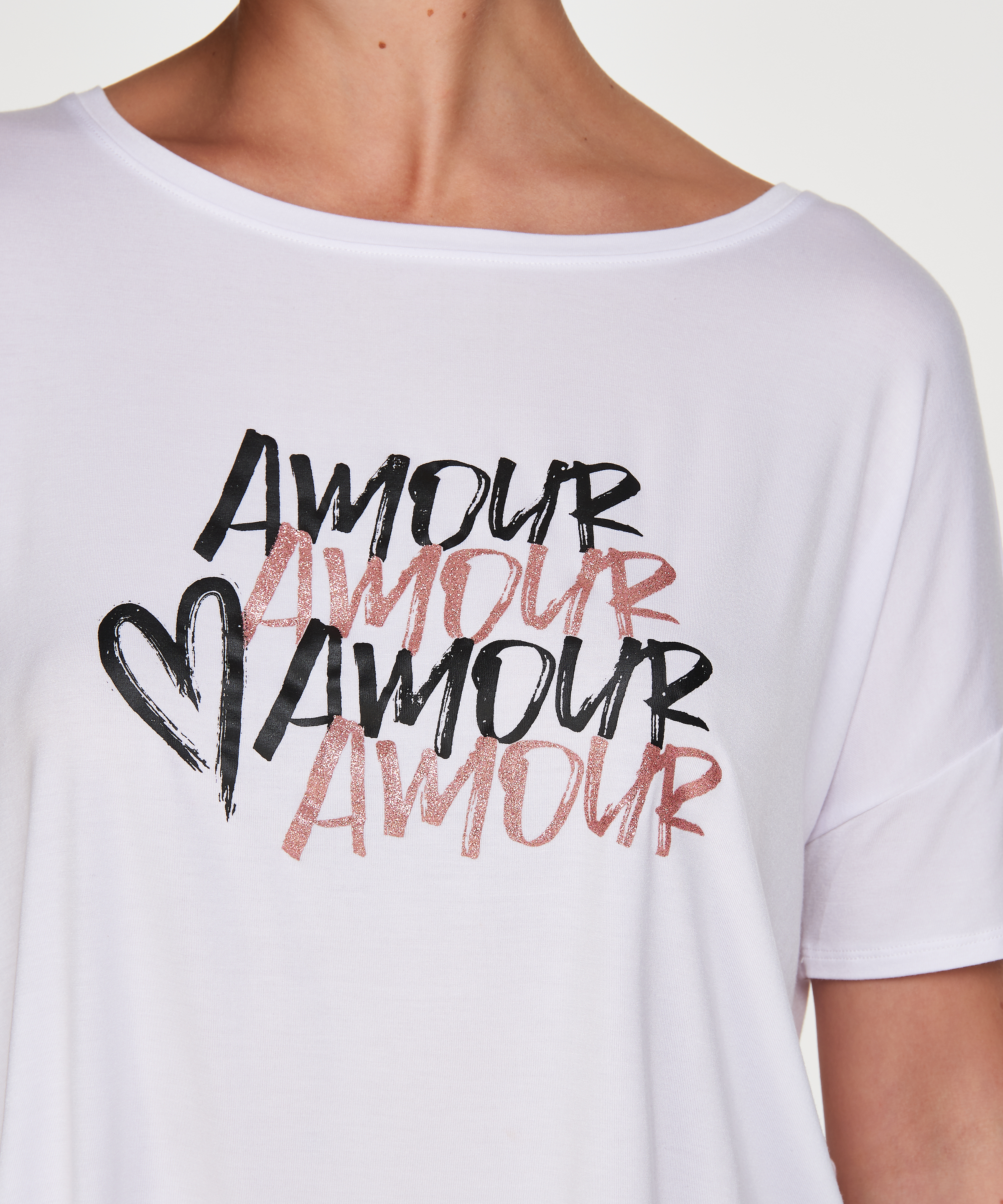 Conjunto de pijama corto, Blanco, main