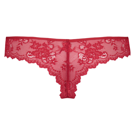 Invisible Tanga Lace Back, Rojo